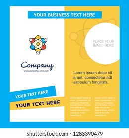 Nuclear  Company Brochure Template. Vector Busienss Template