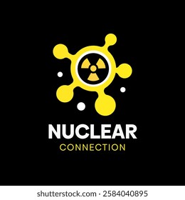 Nuclear Connection Logo Design Template. Good for Business, Agency, Community and Organization