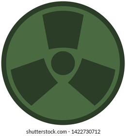 Nuclear danger icon. Danger vector icon. Green ecology vector icon 