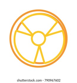 Nuclear danger symbol cartoon