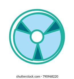 Nuclear danger symbol cartoon