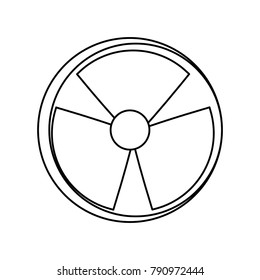 Nuclear danger symbol cartoon