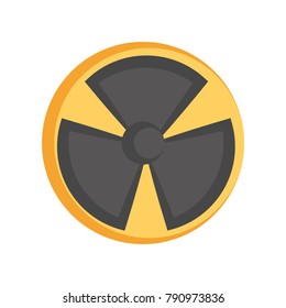 Nuclear danger symbol cartoon