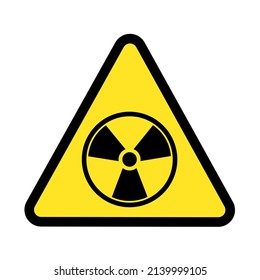 Nuclear Danger Warning Sign On Yellow Stock Vector (Royalty Free ...