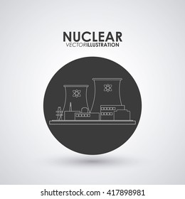 Nuclear design. danger and industry concept
