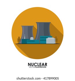 Nuclear design. danger and industry concept