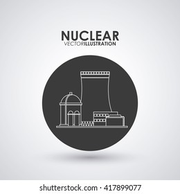 Nuclear design. danger and industry concept