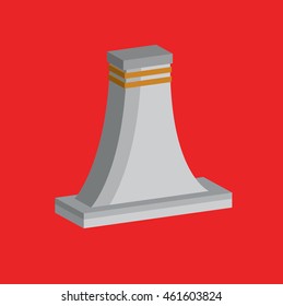 Nuclear design on red background,vector