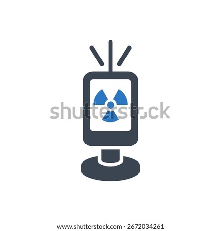 Nuclear Detector Icon Isolated On White Background 
