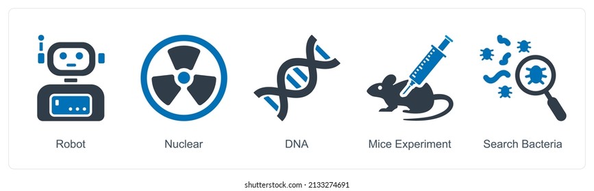 Nuclear And DNA Icon Concept