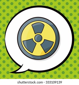 nuclear doodle, speech bubble