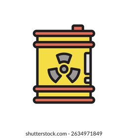 Nuclear Energy Barrel Icon Vector Illustration