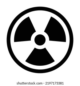 Nuclear energy black icon. Suitable for website, content design, poster, banner, or video editing needs