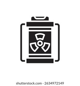 Vektorgrafik des gefüllten Kernenergiecontainers
