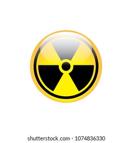 nuclear energy danger icon logo vector template