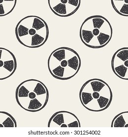 nuclear energy doodle seamless pattern background