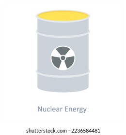 Nuclear Energy and ecology icon concept