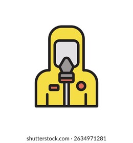 Nuclear Energy Hazmat Icon Vector Illustration