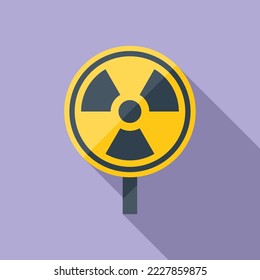 Nuclear energy icon flat vector. Global climate. Warming disaster