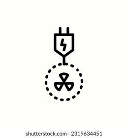 icono de energía nuclear, icono aislado en fondo claro, perfecto para sitio web, blog, logo, diseño gráfico, medios sociales, interfaz de usuario, aplicación móvil
