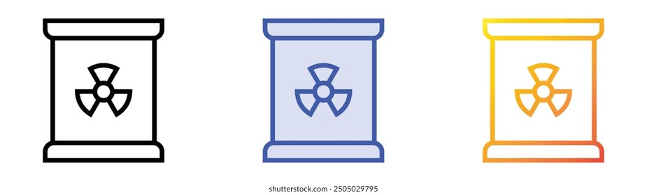 nuclear energy icon. Linear, Blue Fill and Gradient Style Design Isolated On White Background