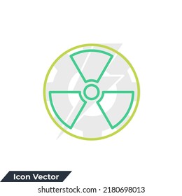 Nuclear Energy Icon Logo Vector Illustration. Radiation Symbol Template For Graphic And Web Design Collection