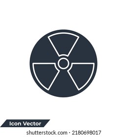 Nuclear Energy Icon Logo Vector Illustration. Radiation Symbol Template For Graphic And Web Design Collection