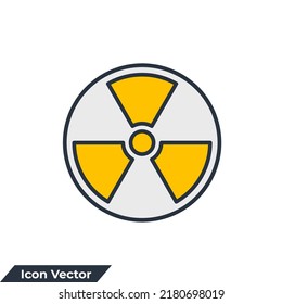 Nuclear Energy Icon Logo Vector Illustration. Radiation Symbol Template For Graphic And Web Design Collection