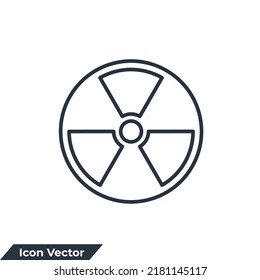 Nuclear Energy Icon Logo Vector Illustration. Radiation Symbol Template For Graphic And Web Design Collection