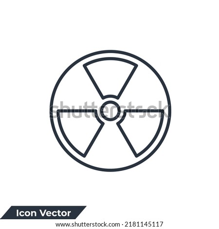 nuclear energy icon logo vector illustration. Radiation symbol template for graphic and web design collection