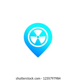 nuclear energy icon on mark
