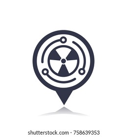 nuclear energy icon on pointer