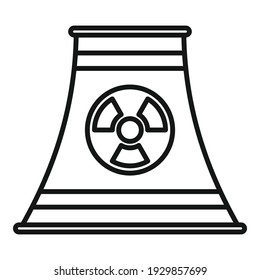 Nuclear energy icon. Outline nuclear energy vector icon for web design isolated on white background