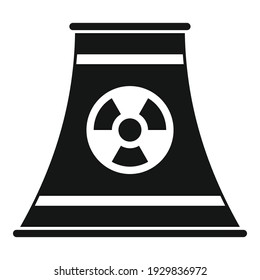 Nuclear energy icon. Simple illustration of nuclear energy vector icon for web design isolated on white background
