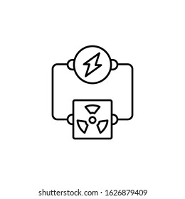 Nuclear, energy icon. Simple line, outline vector electro power icons for ui and ux, website or mobile application