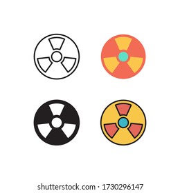 vector de icono de energía nuclear con diseño de estilo diferente. aislado en fondo blanco