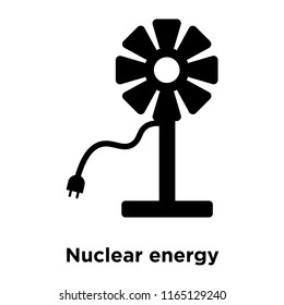 Nuclear energy icon vector isolated on white background, Nuclear energy transparent sign , black symbols