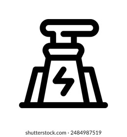 ícono de energía nuclear. ícono de línea de Vector para su Sitio web, móvil, presentación y diseño de logotipo.