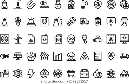 Nuclear energy icons High-Quality Vector Icons Collection with Editable Stroke. Ideal for Professional and Creative Projects.