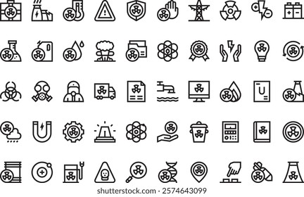 Nuclear energy icons High-Quality Vector Icons Collection with Editable Stroke. Ideal for Professional and Creative Projects