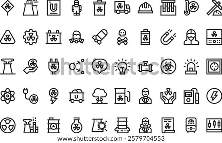 Nuclear energy icons High-Quality Vector Icons Collection with Editable Stroke. Ideal for Professional and Creative Projects
