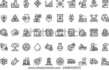 Nuclear energy icons High-Quality Vector Icons Collection with Editable Stroke. Ideal for Professional and Creative Projects