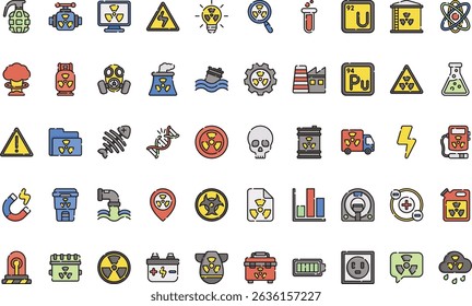Nuclear energy icons icons Simple vector icon. Illustration symbol design template for web mobile UI element. 