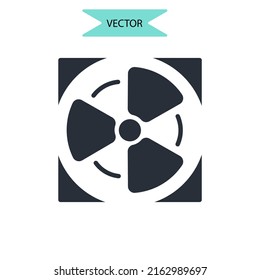 nuclear energy icons  symbol vector elements for infographic web