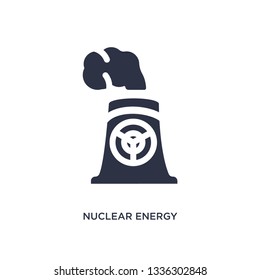 nuclear energy isolated icon. Simple element illustration from ecology concept. nuclear energy editable logo symbol design on white background. Can be use for web and mobile.