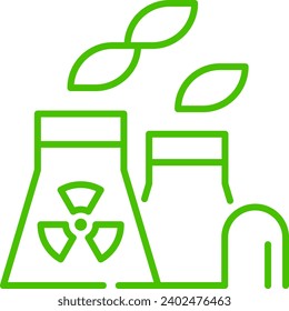 ilustración de símbolo de línea de energía nuclear