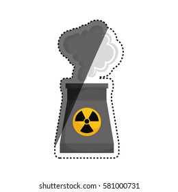 Nuclear energy plant icon vector illustration graphic design