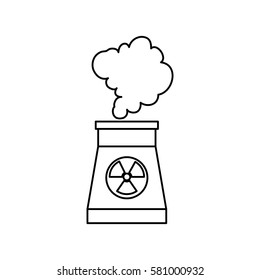 Nuclear energy plant icon vector illustration graphic design
