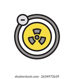 Nuclear Energy Proton Icon Vector Illustration