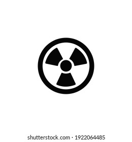 Nuclear energy, radiation symbol simple thin line icon vector illustration